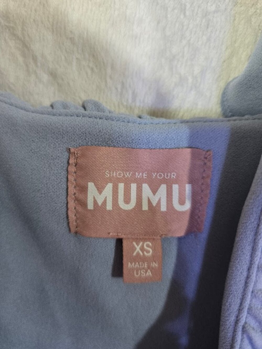 NWOT Show Me Your MuMu Greta Dress In Blue Size XS - Picture 10 of 13
